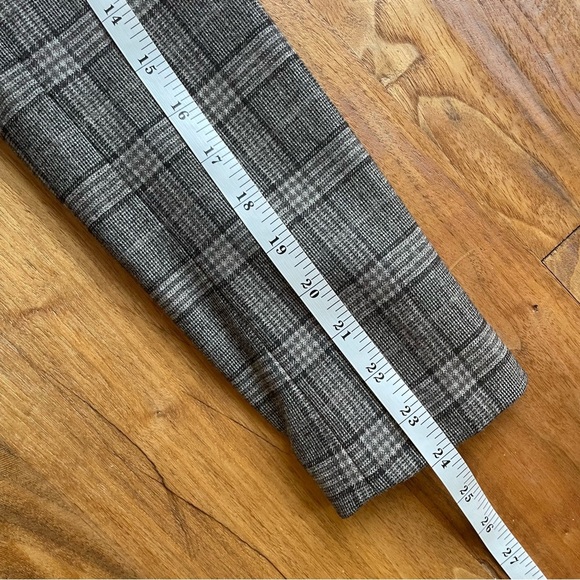 Banana Republic Brown and Gray Wool Heritage Glen Plaid Classic Blazer size 4 - Picture 12 of 14